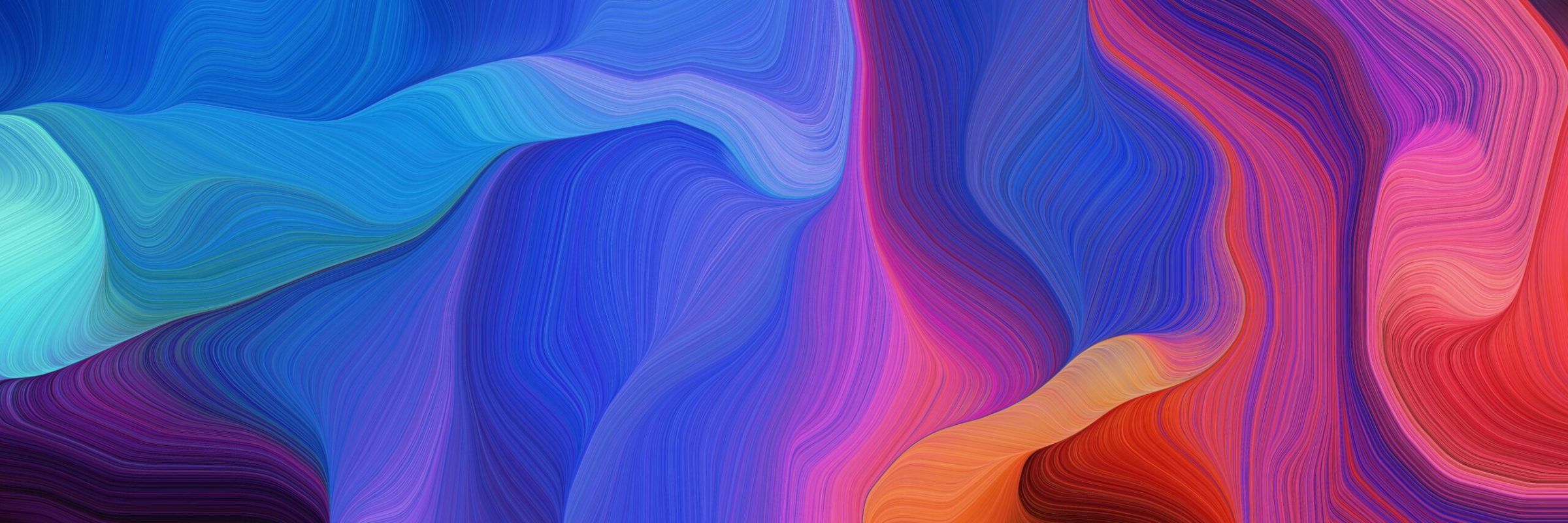 horizontal artistic colorful abstract wave background with royal blue, moderate pink and very dark magenta colors. can be used as texture, background or wallpaper